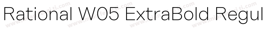 Rational W05 ExtraBold Regular字体转换